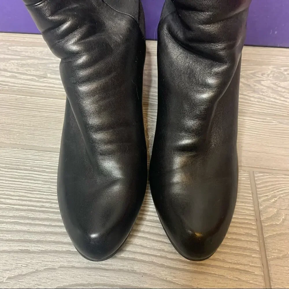 Stuart Weitzman‎ demiwedge 5050 Nappa black leather boots sz 9